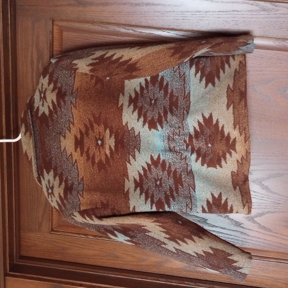 Aztec Print Jacket, Size Small - image 4